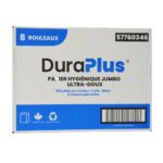 57760346 - DP White Bath Tissue - 8" x 600' - 8/cs