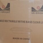 UKBR-EP38, 38oz, white, rectangle base/lid - 150/CS