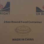 UKBR-RO24 - RO-24oz, round, white plastic container - 150/CS