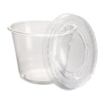 79000027 - Portion Cup Lids, Clear, PET, fits 3.25-5.5 Oz. - 2500 Lids/cs