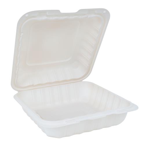 original-29.jpeg L8750208 - MFPP 1-CMPT hinge container, white, 9"x9" - 150/cs - Image 1