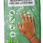 3131G - Microfiber Cloths - 14"L X 14"W / Green - 10/pack