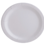 White Round Paper Plate PP Coating