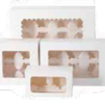 White Muffin Box with Inner Tray & Window (No Printing)