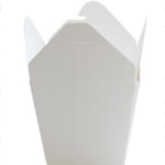 White Noodle Box (No Handle, No Printing)