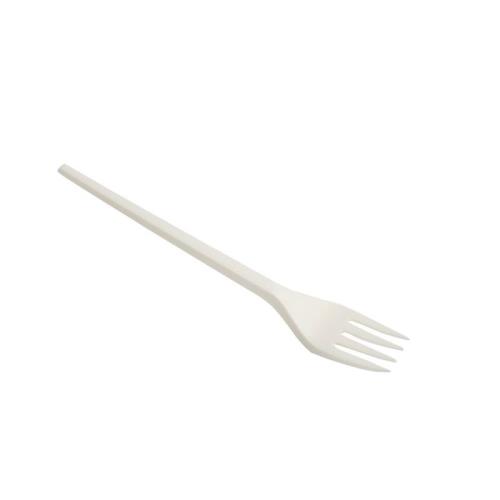 BIOWR01 - Biodegradable Fork, bulk, White, 1-1000/cs - 1/CS BIOWR01 - Biodegradable Fork, bulk, White, 1-1000/cs - 1/CS - Image 1