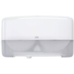 14105200 - Tork Twin Mini Jumbo Bath Tissue Roll Dispenser, white - 1/EA
