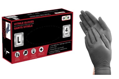 7482 - 4 mil Vitrile Gloves - Blk / Large, 10/cs - 1/CS 7482 - 4 mil Vitrile Gloves - Blk / Large, 10/cs - 1/CS - Image 1
