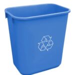9756BLU - 26L Soft Wastebasket / Recycling Blue - 1/EA