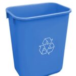 9757BLU - 39L Soft Wastebaskets/ Recycling Blue - 1/EA