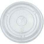 UK-F98LID - Flat Lid with Straw Slot for 12-24oz Pet cups - 1/CS