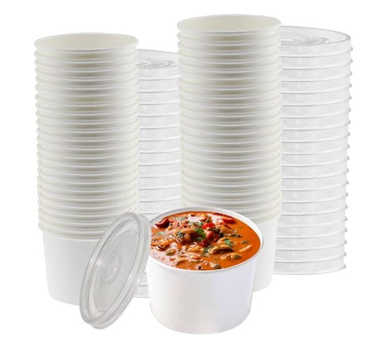 UK-S88OZSPBL - 8oz Plastic Soup Containers With Lids, 240/case - 1/CS UK-S88OZSPBL - 8oz Plastic Soup Containers With Lids, 240/case - 1/CS - Image 1