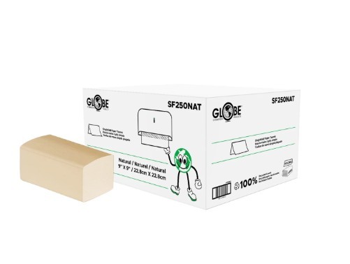 SF250NAT - Single Fold Towels, Kraft, 250 Sheets - 1/CS SF250NAT - Single Fold Towels, Kraft, 250 Sheets - 1/CS - Image 1