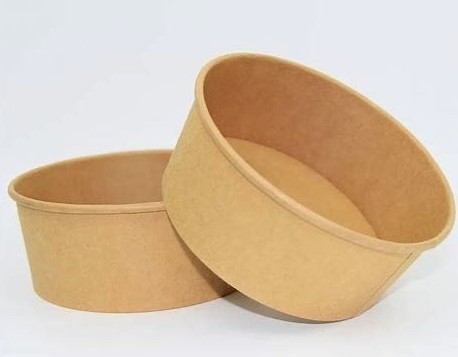 KB1300 - 44 oz Kraft Shallow Paper Salad Bowl - 1/CS KB1300 - 44 oz Kraft Shallow Paper Salad Bowl - 1/CS - Image 1