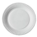 PL209 - 9" White Pizza Paper plate, 1200/cs - 1/CS