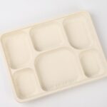 6COMP/40 - 6 compartment biodegradable tray, 320/cs - 1/CS