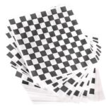 575129-WAX - 12″x12″ Black Checkered Waxed Sheets, 2000/pcs - 1/CS