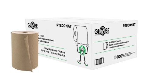 RT800NAT- Hardwound paper towel, 8"x800', Kraft, 6/cs - 1/CS RT800NAT- Hardwound paper towel, 8"x800', Kraft, 6/cs - 1/CS - Image 1